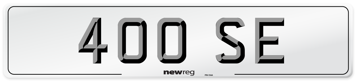 400 SE Number Plate from New Reg